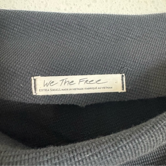 Free People Off-Shoulder Fuji Black thermal long sleeve - Picture 4 of 6